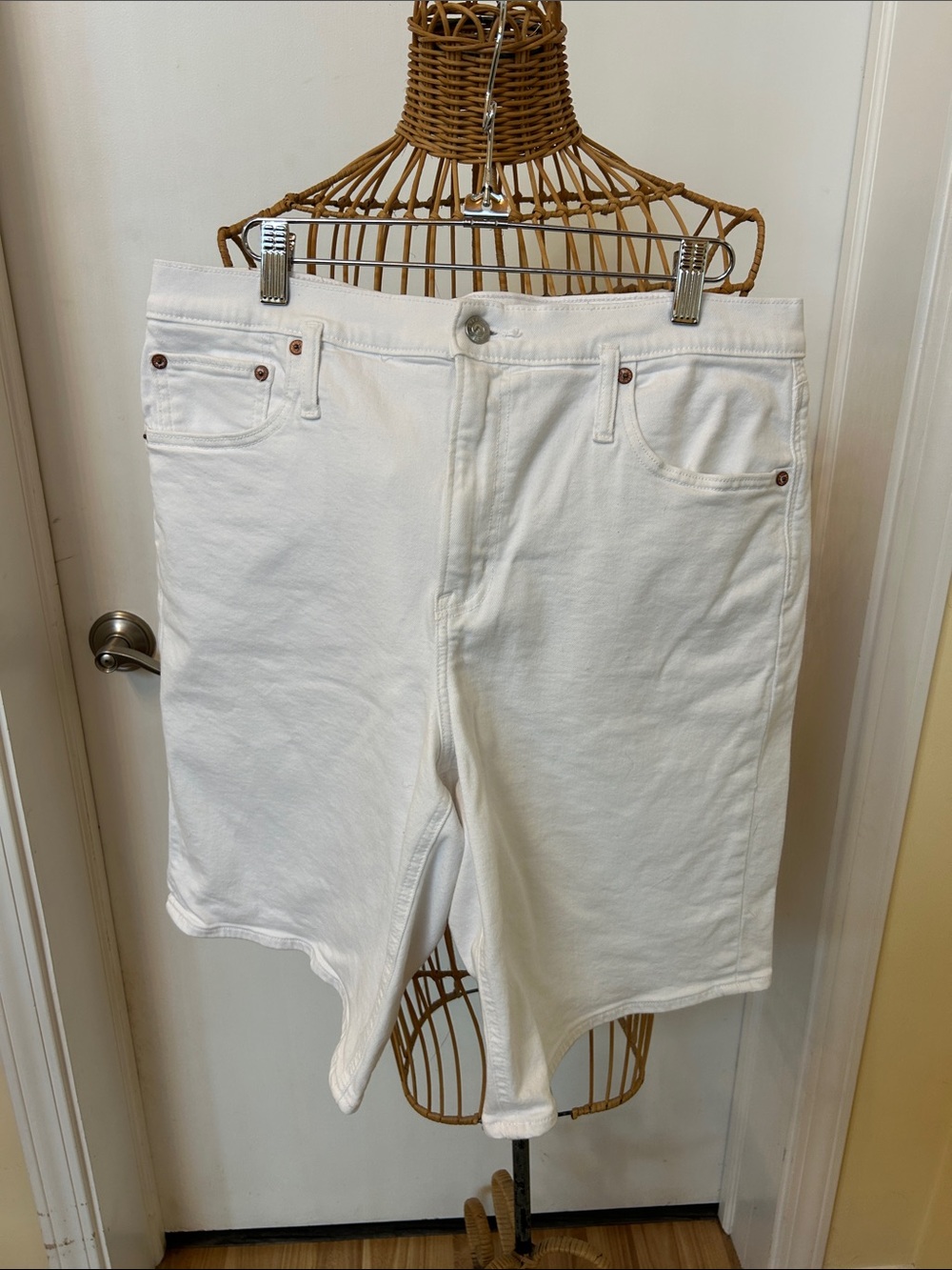 American Eagle Outfitters White Denim Jean Shorts